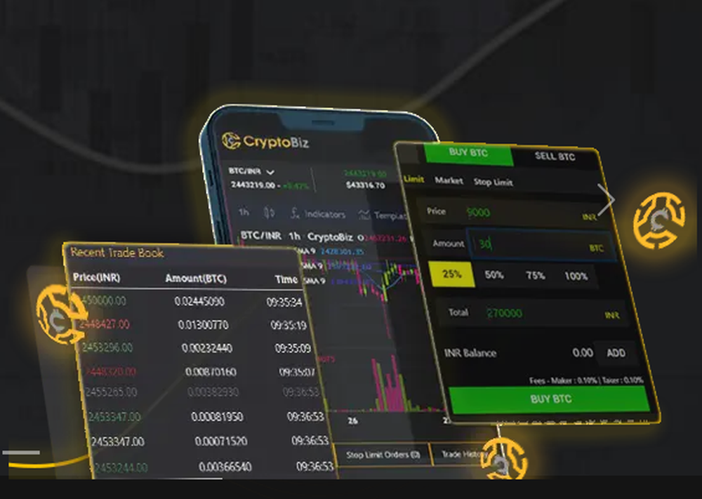 CryptoBiz Exchange Screenshot 1