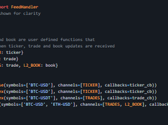 Cryptocurrency Exchange Feed Handler Screenshot 1