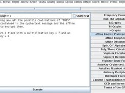 search possible affine encodings based on supplied text