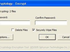 Encrypt files dialog