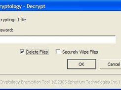 Decrypt files dialog