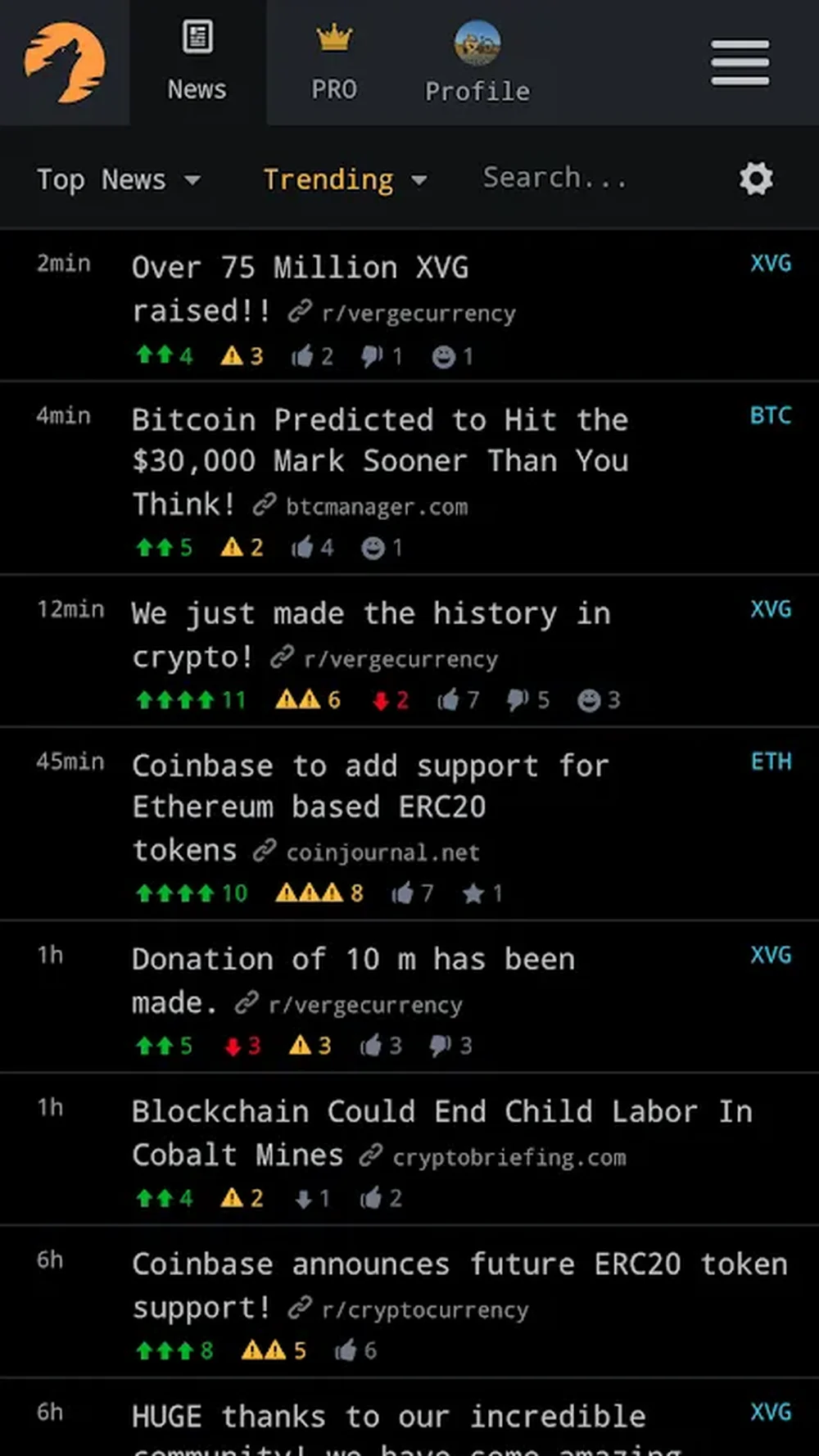 CryptoPanic Screenshot 1