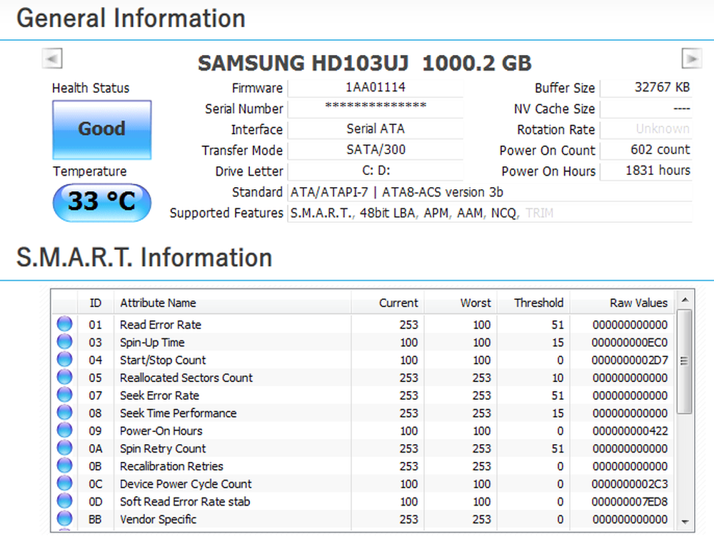 CrystalDiskInfo Screenshot 1