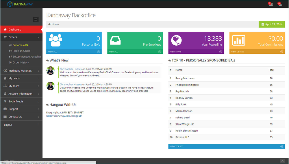 CS400 Enterprise MLM Software Screenshot 1