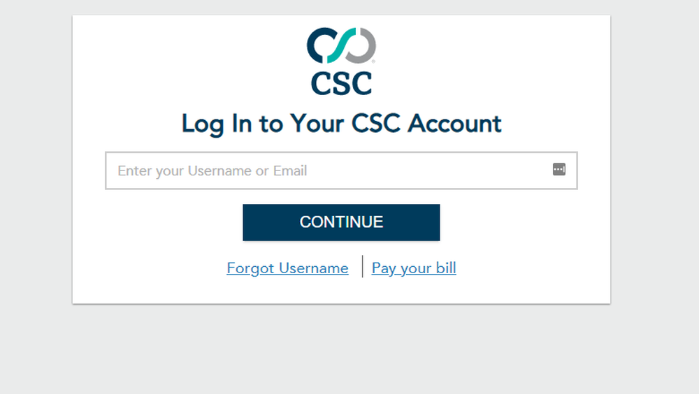 CSC eBilling Screenshot 1