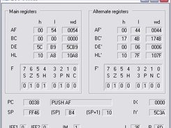 Z80 Status (registers, flags and so on)