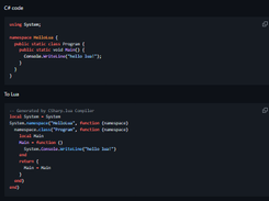 CSharp.lua Screenshot 1