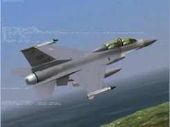 F16DJ with external tanks and Sidewinders