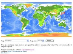 C-squares map created on-the-fly for OBIS species #29712