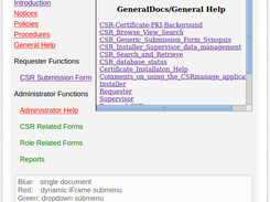 Home page w/help submenu