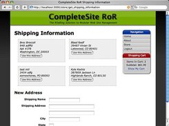 Shipping Address input view