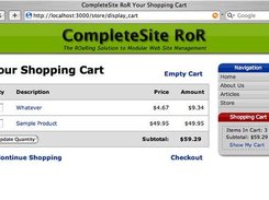 Shopping cart view