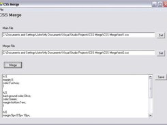 CSS Merge 0.1 Main Screen