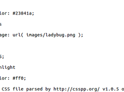 CSS Preprocessor, output of sample code