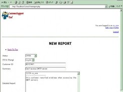 Submit new report page