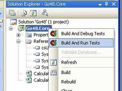 Project context menu with csUnit entries added.