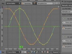 Importing sine waves from a CSV file to f-curves.