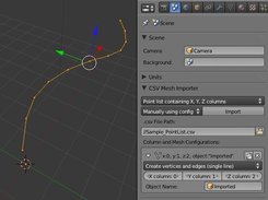Importing point list containing X, Y, Z from a CSV file.