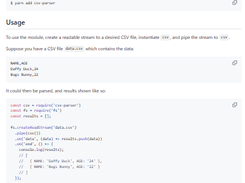csv-parser Screenshot 1
