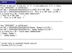 csvdiff with options: key & ignore