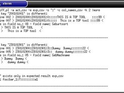 csvdiff with option: key