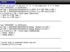 csvdiff with options: key & trim