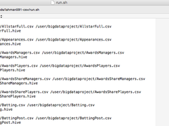 run.sh file which includes all hive scripts