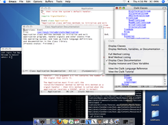 The Ctalk Browser for Emacs can display prototypes, documentation, and source code.  The package ctalk-browser-el is available in the Apps folder under the Files menu.