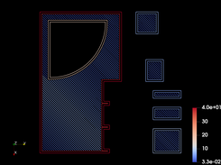Visualistation of a single layer with path lengths color coded in paraview