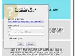 Roland / Yamaha Checksum calculator