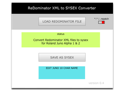 Redominator XML to SYSEX Converter