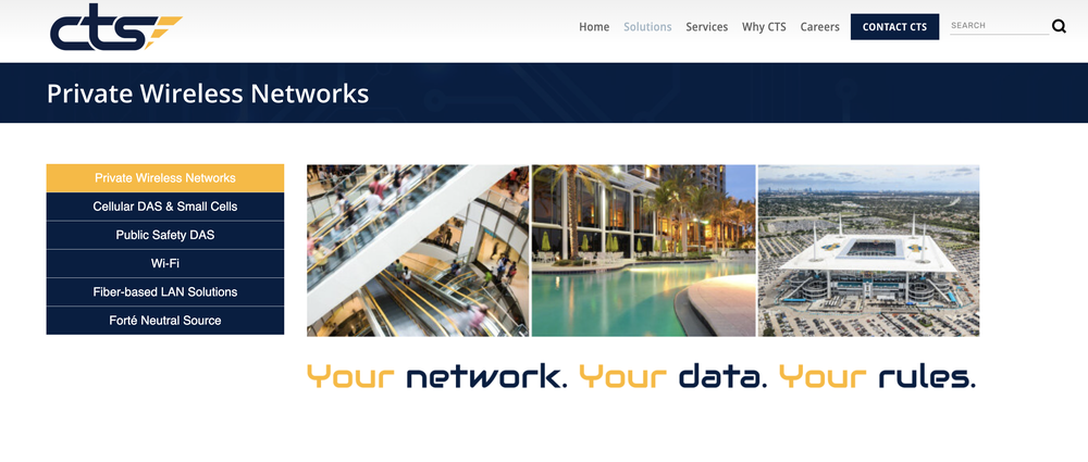CTS CBRS/Private LTE Screenshot 1