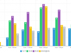 Hourly demographic breakdown