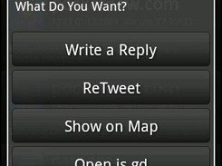 Tweet context menu