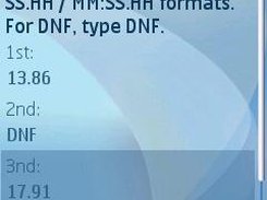 The home screen, showing textfields for time input