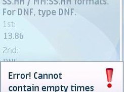 Error message appears whenever there is an input error