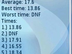 The output screen, showing the computed session average