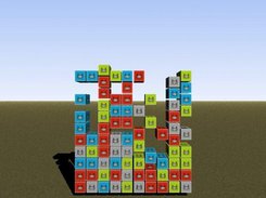 a preview shot showing some falling blocks with shadows