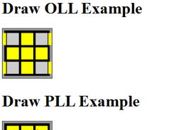 OLL and PLL diagrams rendered using Firefox.