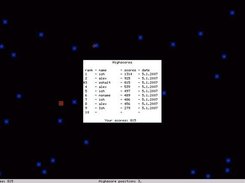 Showing highscore