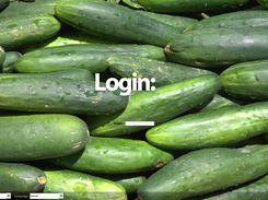 The Cucumber Linux Login Screen