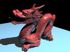a reflective stanford_dragon
