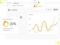 Illustration of Luzmo's embedded analytics platform