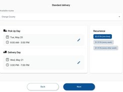 Scheduling wash and fold deliveries