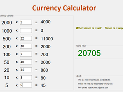 Currency Deno Calculator 