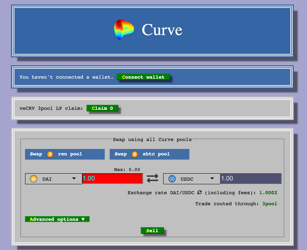 Curve Finance Screenshot 1