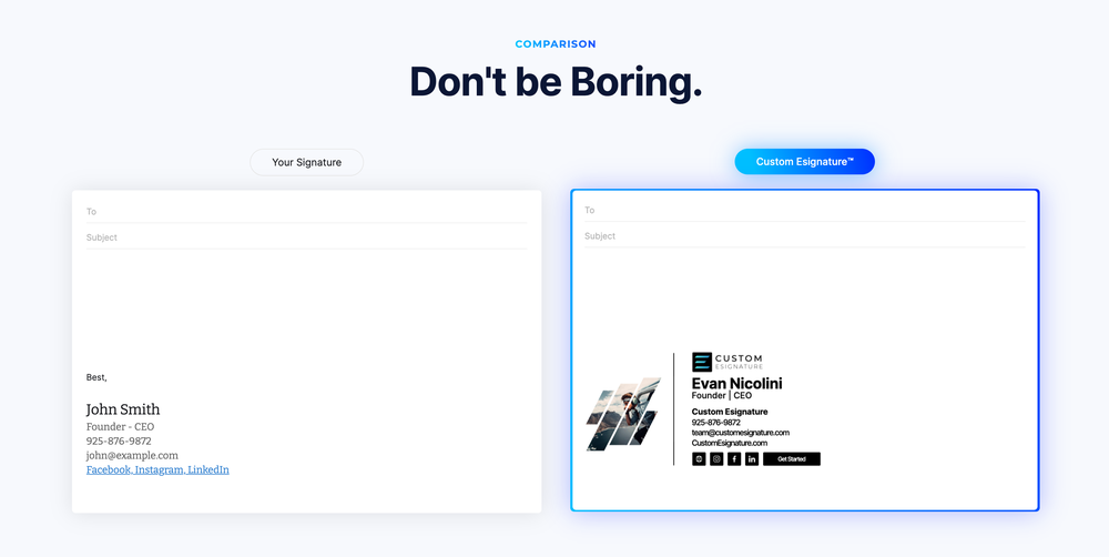 Custom Esignature Screenshot 1
