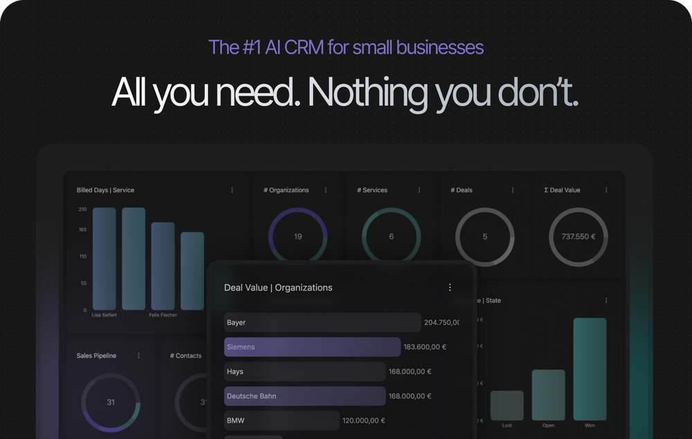 Customermates - The #1 AI CRM for small businesses