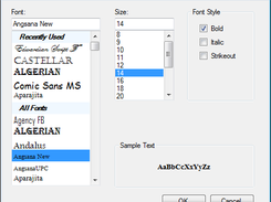 Custom Font Dialog