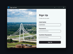 CustomTkinter forms example Screenshot 2